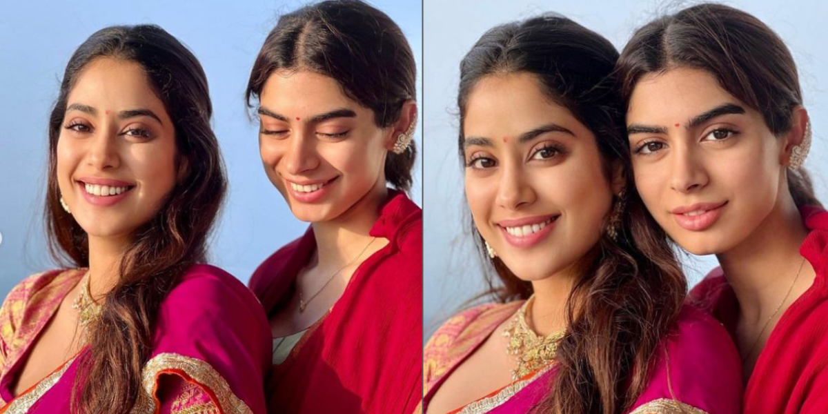 Khushi Kapoor and Janhvi Kapoor deck up ethnic looks, pay tribute to their south Indian roots