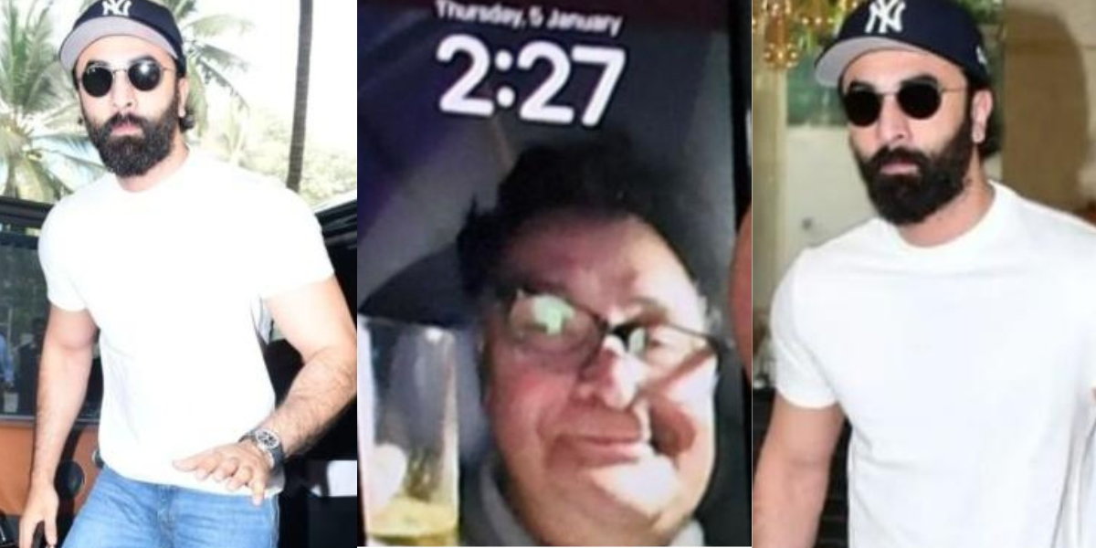 Ranbir Kapoor’s Phone Wallpaper Features Late Father Rishi Kapoor’s Picture Of Holding Glass Of His Drink-Take A Look