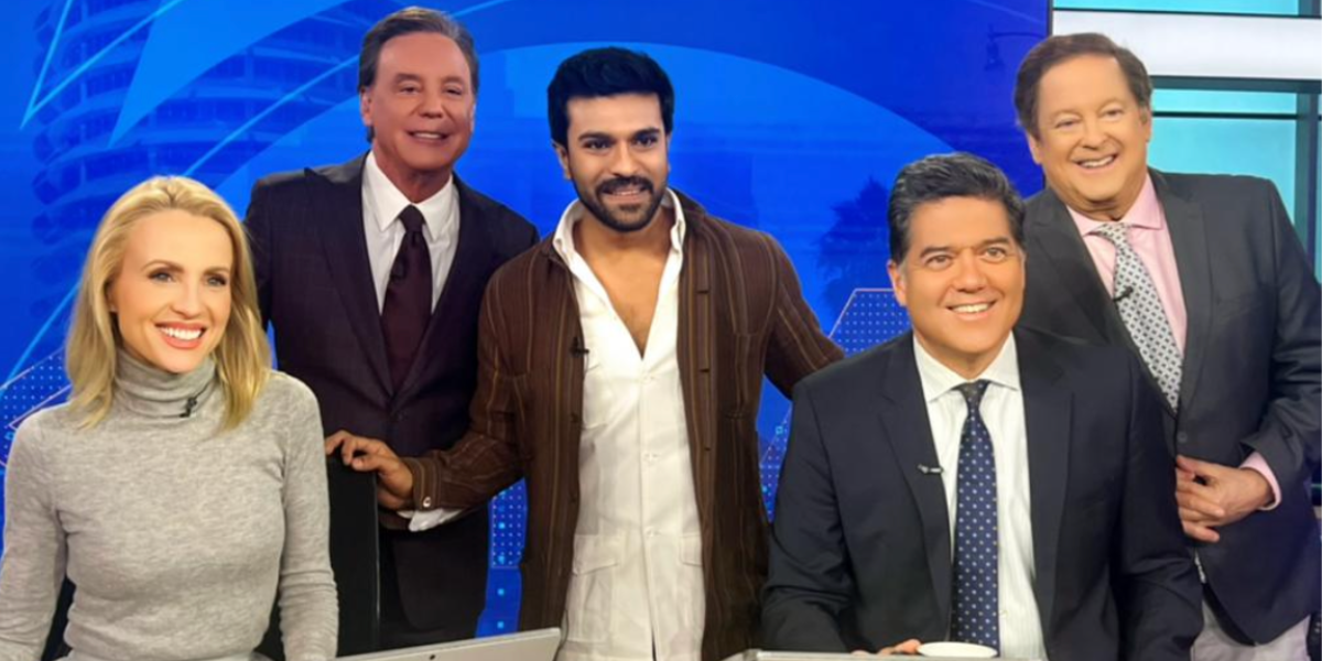 The Global Star Ram Charan impresses on the morning show for KTLA, Images and Video Inside