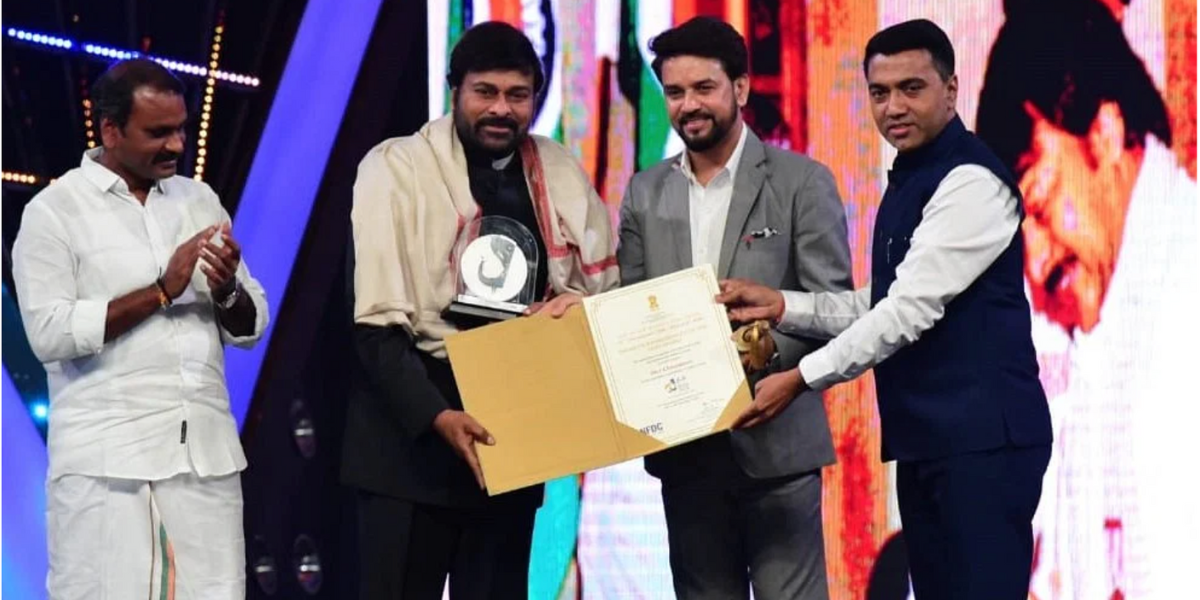 Chiranjeevi honoured with the Indian Film Personality of the Year Award