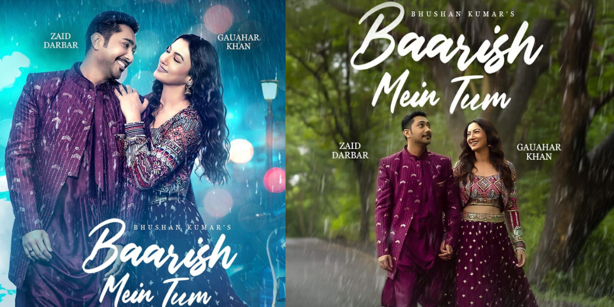 T-Series brings real-life couples together for romantic ‘Baarish Mein Tum’, ft. Gauahar Khan & Zaid Darbar